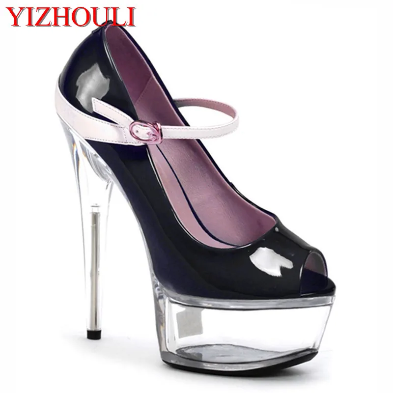 15cm high heels, sexy crystal stage heels, fish-mouth style pole dancing show, dancing shoes
15cm high heels, sexy crystal stage heels, fish-mouth style pole dancing show, dancing shoes