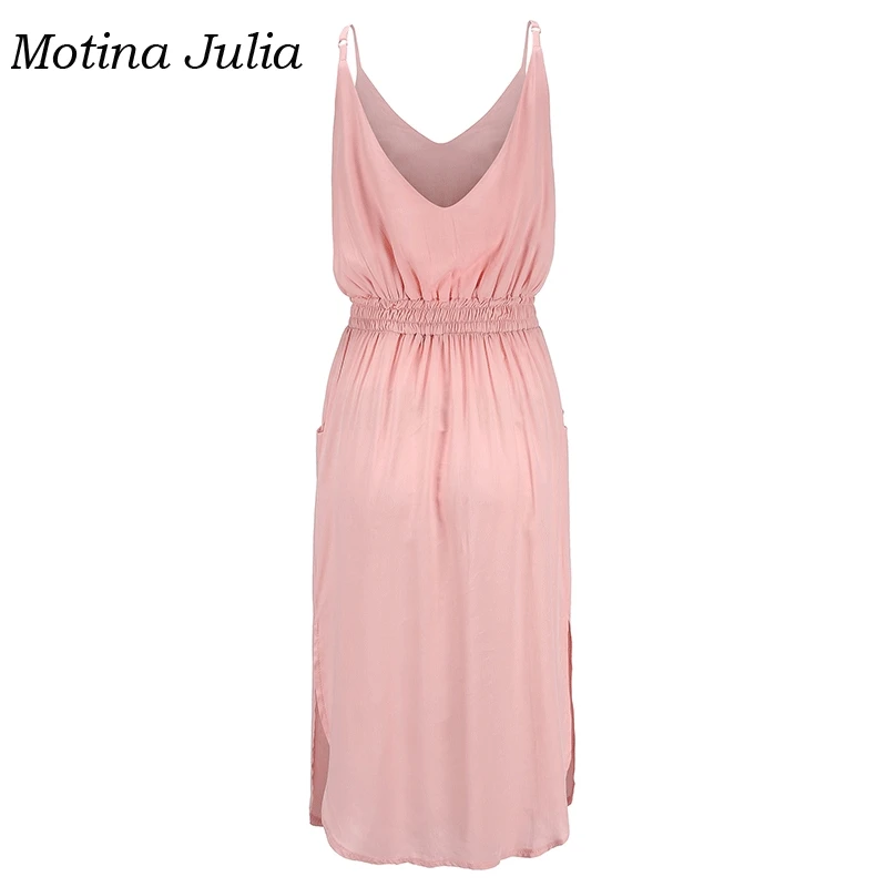 Motina Julia 2019 летнее шифоновое платье Вечерние Клубные Бохо платья с бантом уличная