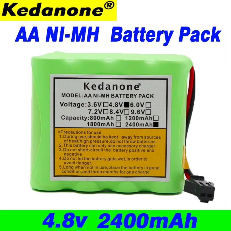 AA Rechargeable battery pack 4.8v 2400mAh Ni-MH AA Battery Pack For Remote Control Toys Electric RC Car cordless phone SM plug
AA Rechargeable battery pack 4.8v 2400mAh Ni-MH AA Battery Pack For Remote Control Toys Electric RC Car cordless phone SM plug