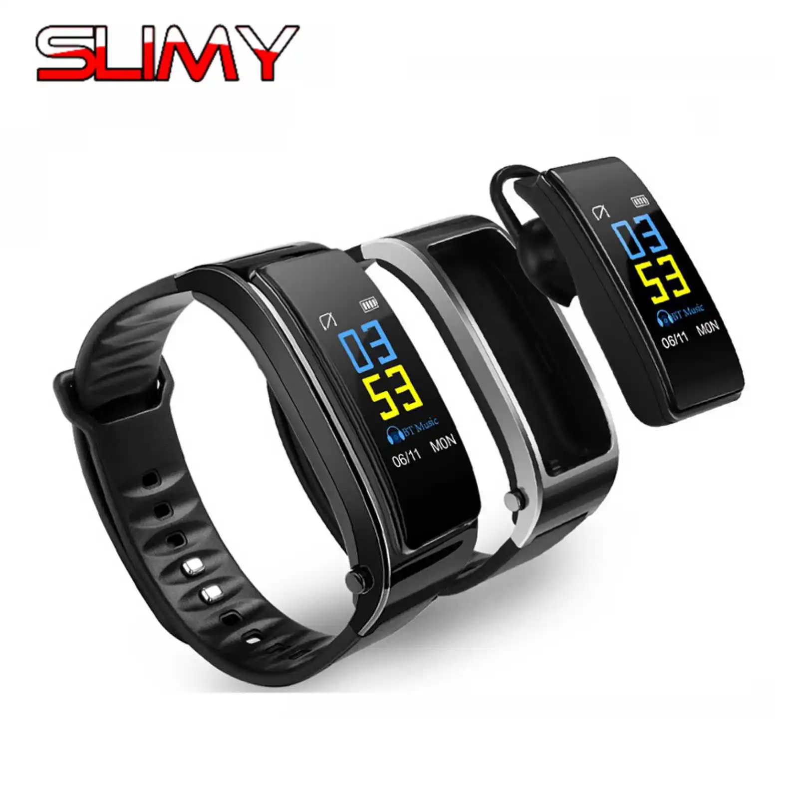 Slimy Y3 Plus Smart Bracelet Heart Rate Monitor Talk Band Fitness Tracker Smart Bracelet Digital Sports Bluetooth Pedometer
Slimy Y3 Plus Smart Bracelet Heart Rate Monitor Talk Band Fitness Tracker Smart Bracelet Digital Sports Bluetooth Pedometer