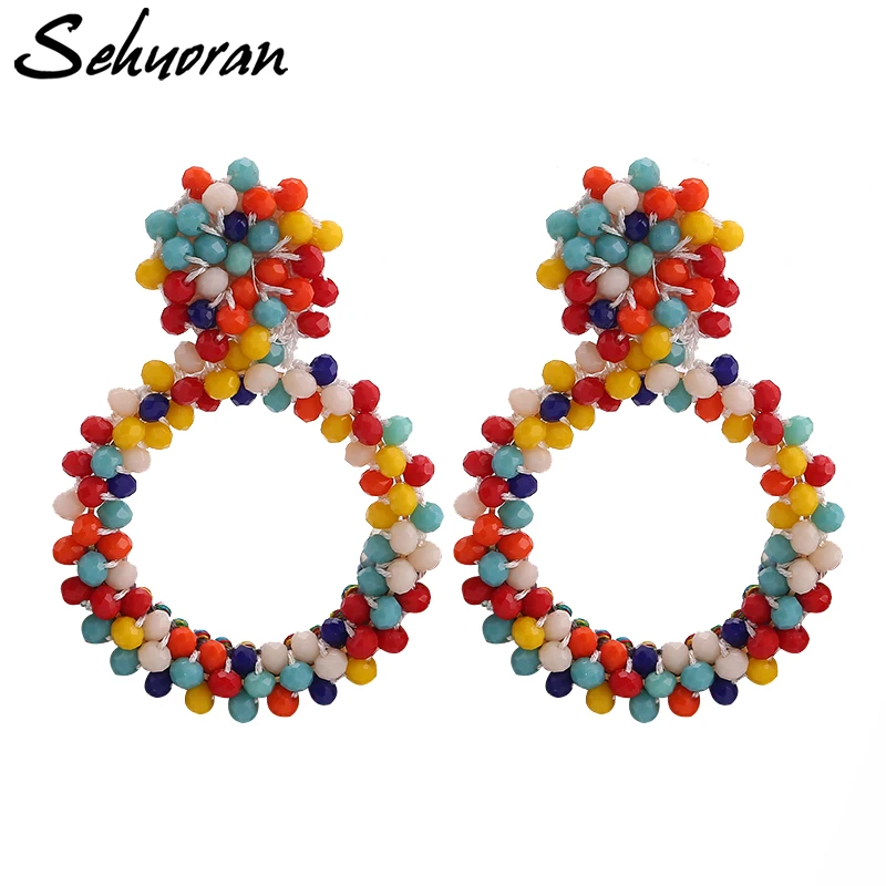 Sehuoran Big Earrings For Women 2019 Trendy Handmade Beads Long Hanging Earrings Wedding Party Statement Jewelry Women Gifts
Sehuoran Big Earrings For Women 2019 Trendy Handmade Beads Long Hanging Earrings Wedding Party Statement Jewelry Women Gifts