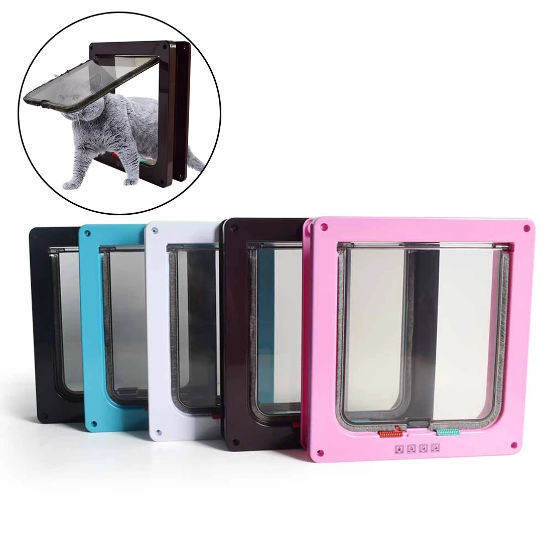 Pet Door 4 Way Lockable Security Flap Door for Dog Cat Kitten Wall Mount Door Animal Small Pet Cat Dog Gate Door
Pet Door 4 Way Lockable Security Flap Door for Dog Cat Kitten Wall Mount Door Animal Small Pet Cat Dog Gate Door