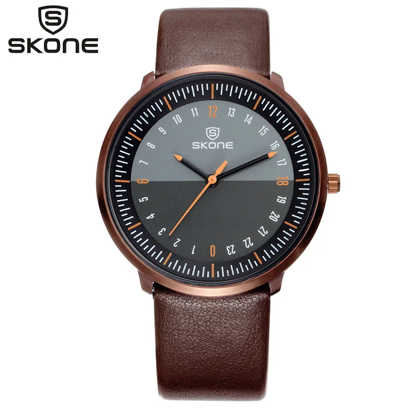 

Skone Luxury Top Brand New Fashion Men Watches Men's Big Dial Designer Quartz Watch Male Wristwatch relogio masculino reloj