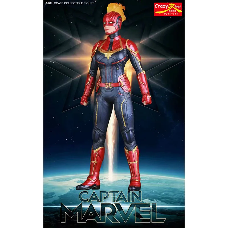 Anime 1/6 Scale Painted Figure Captain Marvel Crazy Toys Action Figure Avengers Endgame Captain Marvel PVC figure Toy Brinquedos
Anime 1/6 Scale Painted Figure Captain Marvel Crazy Toys Action Figure Avengers Endgame Captain Marvel PVC figure Toy Brinquedos