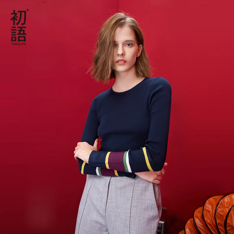 Toyouth Striped Autumn Women Sweaters and Pullovers 2019 Slim Long-sleeve Sweater Basic Cashmere Knitted Sweater feminino
Toyouth Striped Autumn Women Sweaters and Pullovers 2019 Slim Long-sleeve Sweater Basic Cashmere Knitted Sweater feminino