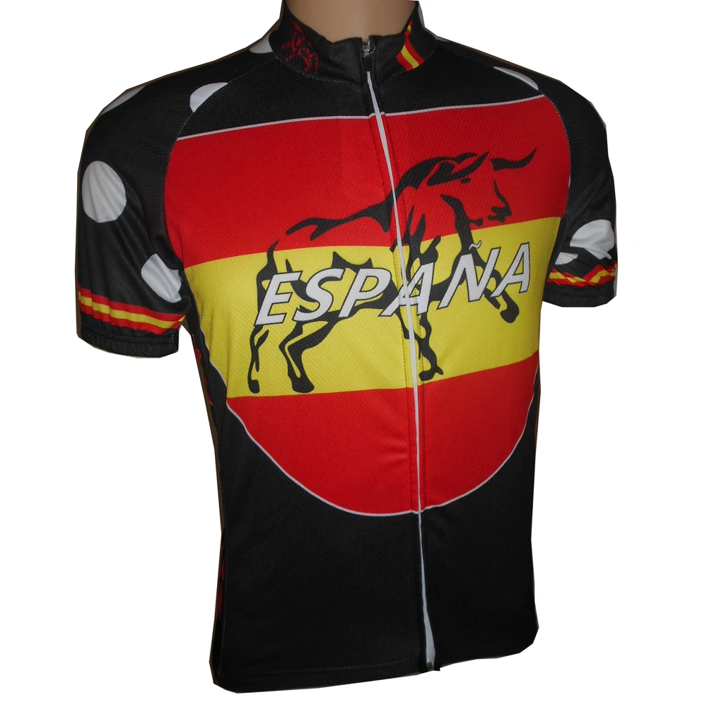 High quality customized Spain ciclismo cycling jersey ride maillot biking clothes ventilate mesh jacquard material back pockets
High quality customized Spain ciclismo cycling jersey ride maillot biking clothes ventilate mesh jacquard material back pockets