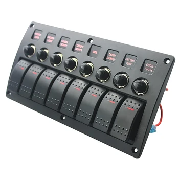 Marine Electric 8 Gang Red LED ON-OFF Rock Switch Panel for Boat RVs ABS With rubber seal-cap marine boat, RV
Marine Electric 8 Gang Red LED ON-OFF Rock Switch Panel for Boat RVs ABS With rubber seal-cap marine boat, RV