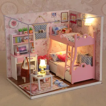 DIY Doll House Toys Building Blocks Educational Toys Miniature House Model with Furnitures LED Light Dust Cover
DIY Doll House Toys Building Blocks Educational Toys Miniature House Model with Furnitures LED Light Dust Cover