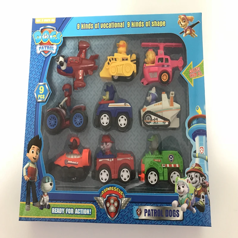 9pcs/lot With Box Pull Back Car for Pawed Patrolling Kids Toys Dog Model Kids Toys Puppy Toy Action Figure Toy
9pcs/lot With Box Pull Back Car for Pawed Patrolling Kids Toys Dog Model Kids Toys Puppy Toy Action Figure Toy