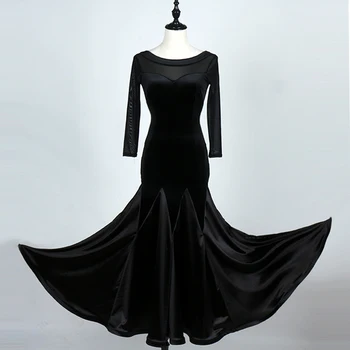 Velvet Satin Latin Dance Dresses Elegant Lace Dress Long Sleeves Ballroom Performance Competition Standard Latin Costumes Women
Velvet Satin Latin Dance Dresses Elegant Lace Dress Long Sleeves Ballroom Performance Competition Standard Latin Costumes Women
