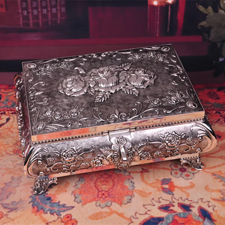 Metal Creative European Retro Jewelry Storage Box High-grade Extra Large Multi-layer Lock Wedding Gift Collection Box
Metal Creative European Retro Jewelry Storage Box High-grade Extra Large Multi-layer Lock Wedding Gift Collection Box