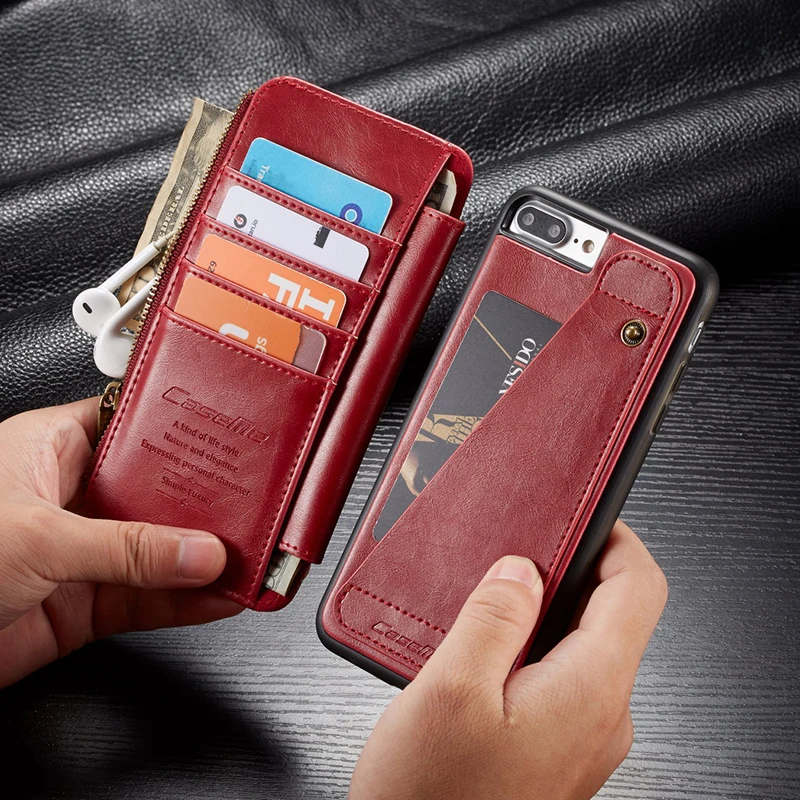 New For iPhone 6 6S 7 8 Plus Multi-function Zipper Bag Button Split Phone Pouch Cover Flip Wallet Case For iPhone8 Card Pocket
New For iPhone 6 6S 7 8 Plus Multi-function Zipper Bag Button Split Phone Pouch Cover Flip Wallet Case For iPhone8 Card Pocket