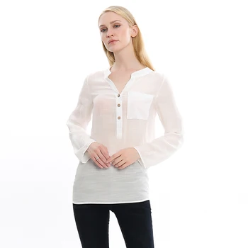 Long Sleeve Women Blouse Shirt Sexy V Neck Tops New Fashion Clothing Female Solid Color Blouses Clothes With Pocket
Long Sleeve Women Blouse Shirt Sexy V Neck Tops New Fashion Clothing Female Solid Color Blouses Clothes With Pocket