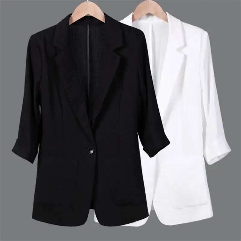 New 2019 Summer Women High Quality Office Lady Suits Female Solid Plus Size 7XL Blazer Ladies Vintage Cotton Linen Jacket S01
New 2019 Summer Women High Quality Office Lady Suits Female Solid Plus Size 7XL Blazer Ladies Vintage Cotton Linen Jacket S01