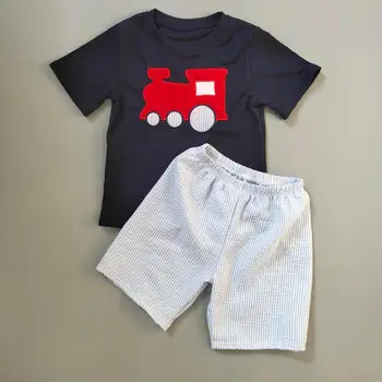 CONICE NINI Popular Boy Lovely Summer Clothing Sets Embroidery Train Pattern Clothing Set Boutique Kids 2BK905-208
CONICE NINI Popular Boy Lovely Summer Clothing Sets Embroidery Train Pattern Clothing Set Boutique Kids 2BK905-208