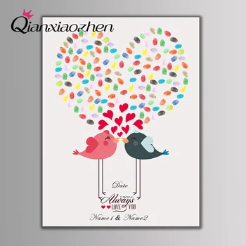 Qianxiaozhen Personalized Birds Fingerprint Wedding Guest Book Wedding Decoration Mariage Gastenboek Arbol De Huellas Para Boda
Qianxiaozhen Personalized Birds Fingerprint Wedding Guest Book Wedding Decoration Mariage Gastenboek Arbol De Huellas Para Boda