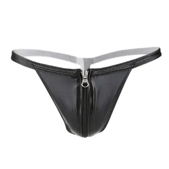 Sexy Men Zipper Open Crotch Sexy G-String PU Faux Leather Shiny Bikini Thongs Panties Brief Exotic Lingerie Gay Wear F8
Sexy Men Zipper Open Crotch Sexy G-String PU Faux Leather Shiny Bikini Thongs Panties Brief Exotic Lingerie Gay Wear F8