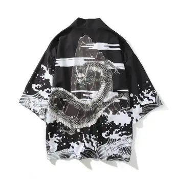 Japan Wave Printing Kimono Robe Seven-quarter Sleeve Japanese Traditional Cardigan Male Shirt Loose Coat Yukata Asian Clothing
Japan Wave Printing Kimono Robe Seven-quarter Sleeve Japanese Traditional Cardigan Male Shirt Loose Coat Yukata Asian Clothing