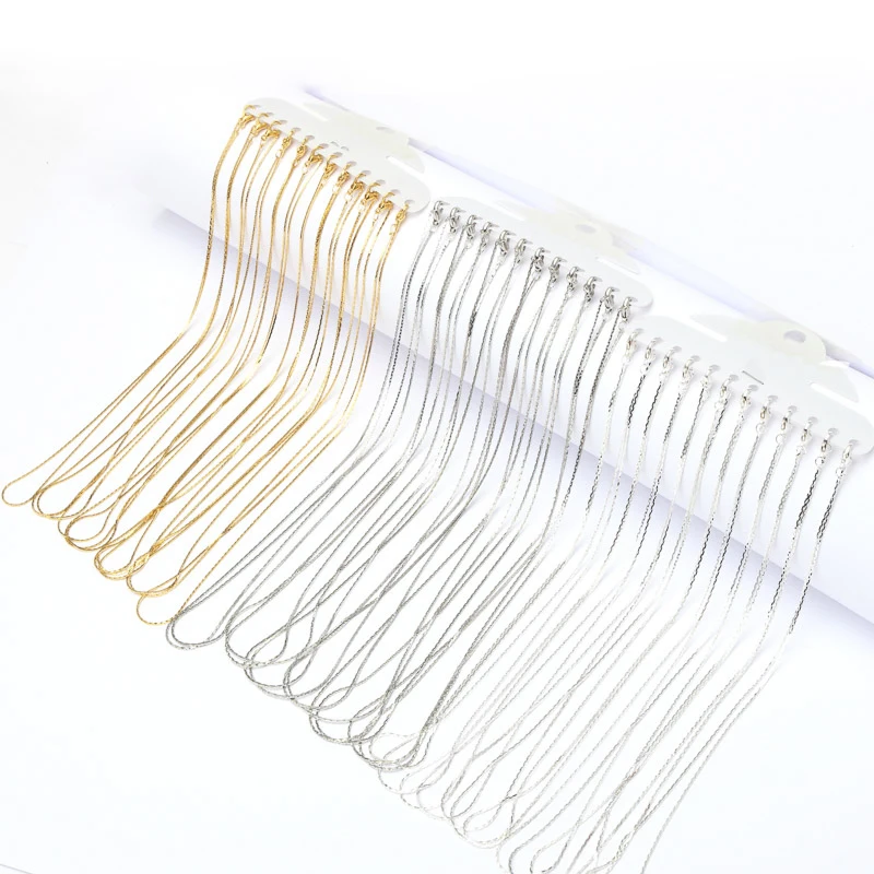 New 12pcs Gold/Silver/Rhodium 40cm Length Lobster Clasp Metal Link Chain Necklace Simple Necklace Chain DIY Jewelry
New 12pcs Gold/Silver/Rhodium 40cm Length Lobster Clasp Metal Link Chain Necklace Simple Necklace Chain DIY Jewelry