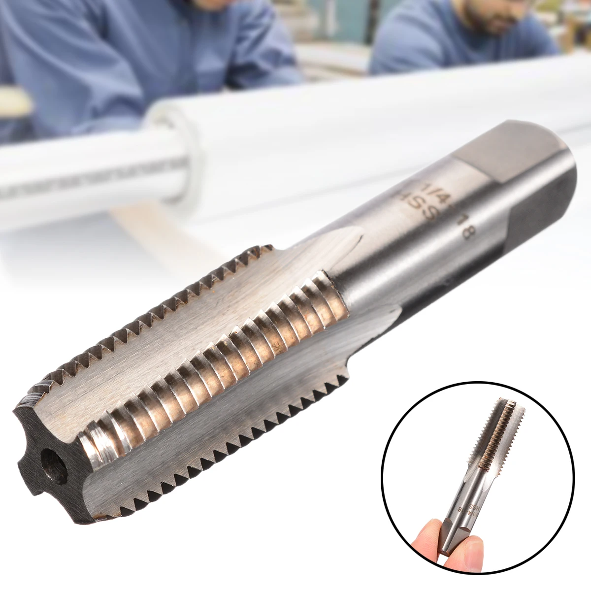 HSS Machine Screw Thread Tap High Speed Steel Taper Pipe Tap Drill 1/4 inch - 18 NPT Metal Screw Threading Cutting Hand Tool
HSS Machine Screw Thread Tap High Speed Steel Taper Pipe Tap Drill 1/4 inch - 18 NPT Metal Screw Threading Cutting Hand Tool