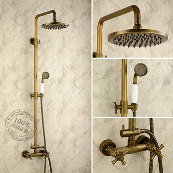 Luxury NEW Antique Brass Rainfall Shower Set Faucet + Tub Mixer Tap + Handheld Shower Wall Mounted
Luxury NEW Antique Brass Rainfall Shower Set Faucet + Tub Mixer Tap + Handheld Shower Wall Mounted