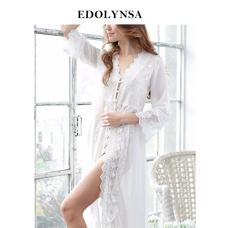 Nightgowns Sleepshirts 2019 Lace Robe Sexy Sleepwear Dresses Princes Women Kimono Dressing Gown Nightgown Lingerie Camisola #Q14
Nightgowns Sleepshirts 2019 Lace Robe Sexy Sleepwear Dresses Princes Women Kimono Dressing Gown Nightgown Lingerie Camisola #Q14