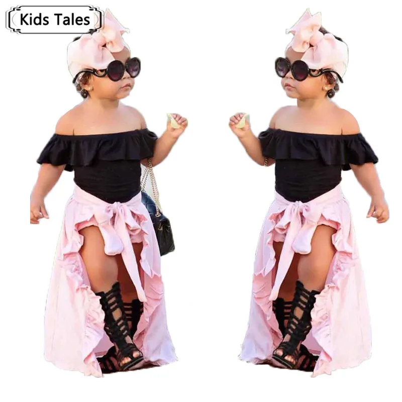 Girls Clothes Summer Autumn Children Fashion Sets Off Shoulder Tops+ Pink Shorts Skirt+Headband 4Pcs Girls Clothing Suit ST367
Girls Clothes Summer Autumn Children Fashion Sets Off Shoulder Tops+ Pink Shorts Skirt+Headband 4Pcs Girls Clothing Suit ST367