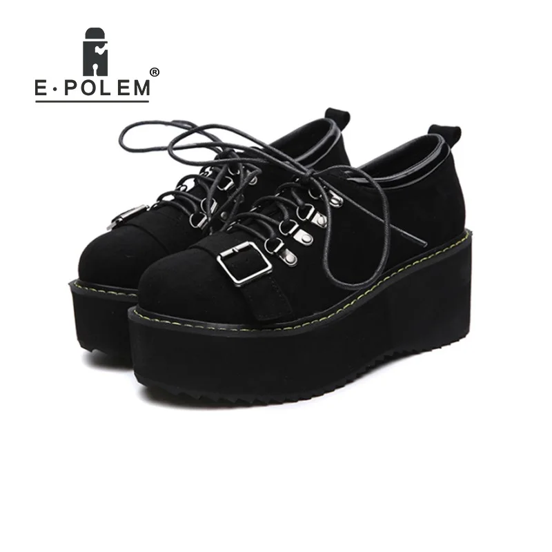 2018 New Punk Women Platform Shoes Girls Round Toe Black/Pink Lace-Up Retro Harajuku Style Cashmere Buckle Shoes
2018 New Punk Women Platform Shoes Girls Round Toe Black/Pink Lace-Up Retro Harajuku Style Cashmere Buckle Shoes