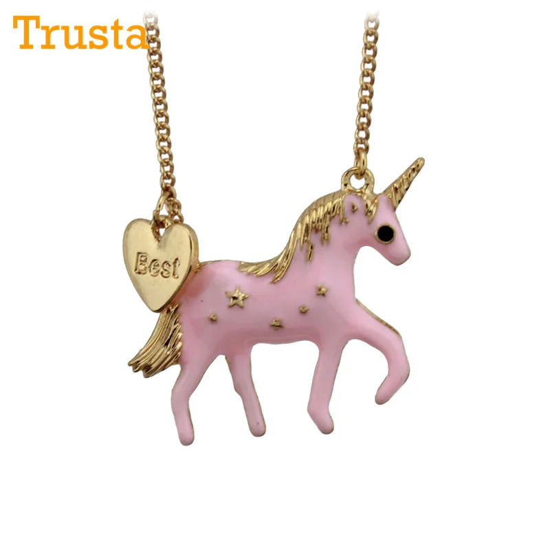 Trusta New Hot Fashion Jewelry Necklace Lovely Pink/Blue Oil Glaze Horse Unicorn Pendant Girls Gift EE83 Free Drop Shipping
Trusta New Hot Fashion Jewelry Necklace Lovely Pink/Blue Oil Glaze Horse Unicorn Pendant Girls Gift EE83 Free Drop Shipping