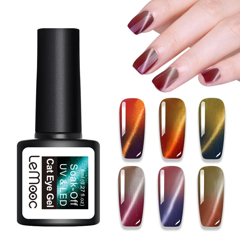 LEMOOC Thermal Cat Eye Nail Gel Polish 8ml Temperature Color Changing Gel Lacquer Soak Off UV Gel Varnish Manicure for Nail Art
LEMOOC Thermal Cat Eye Nail Gel Polish 8ml Temperature Color Changing Gel Lacquer Soak Off UV Gel Varnish Manicure for Nail Art