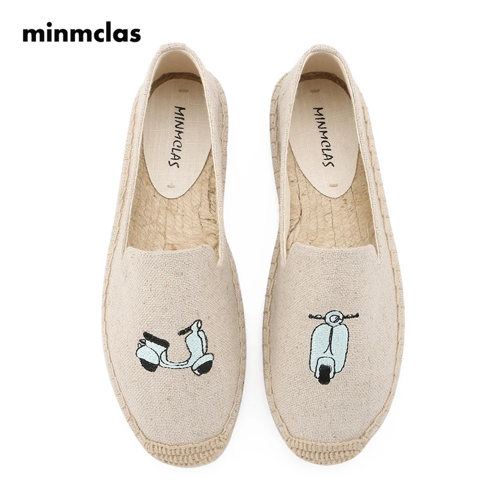 MInmclas New Alpargatas Motorcycles Comfortable Slip-on Womens Casual Espadrilles Breathable Flax Hemp Canvas for Girl Shoes
MInmclas New Alpargatas Motorcycles Comfortable Slip-on Womens Casual Espadrilles Breathable Flax Hemp Canvas for Girl Shoes