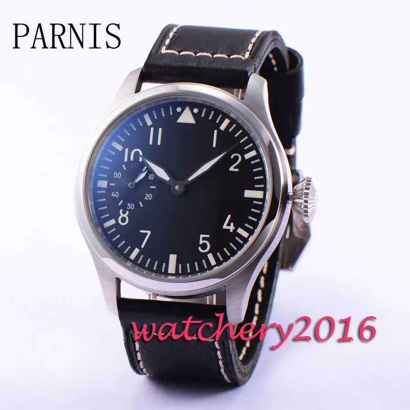 Fashion 47mm Parnis black dial leather Stainless Steel 17 jewels 6497 Movement Hand Winding Mechanical Wrist Men's Watch
Fashion 47mm Parnis black dial leather Stainless Steel 17 jewels 6497 Movement Hand Winding Mechanical Wrist Men's Watch