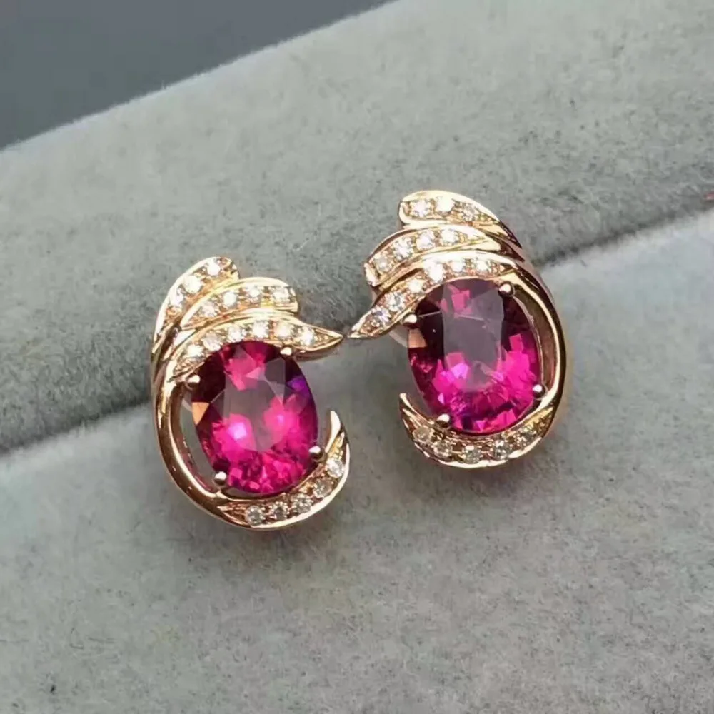 Серьги-гвоздики женские из серебра Серьги с драгоценными камнями пробы
