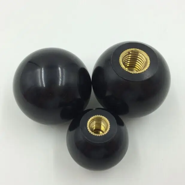 5PCS Black Bakelite Ball Lever Knob Copper Insert M6*20/M6*25/M8*30/M10*35/M12*40/M16*50mm Lathe Ball Knobs
5PCS Black Bakelite Ball Lever Knob Copper Insert M6*20/M6*25/M8*30/M10*35/M12*40/M16*50mm Lathe Ball Knobs