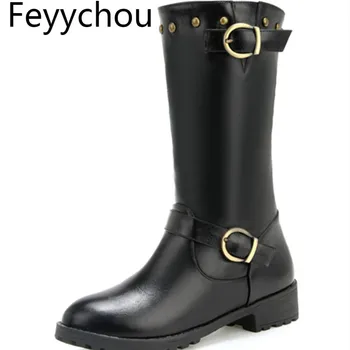 Women's Boots Autumn Winter Warm Med Heel Knee-High Round Toe Slip on 2018 Sexy New Fashion Pu Martin Boots Wedding Black Brown
Women's Boots Autumn Winter Warm Med Heel Knee-High Round Toe Slip on 2018 Sexy New Fashion Pu Martin Boots Wedding Black Brown