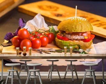 Papel de parede Hamburger Tomatoes Cutting board Food wallpaper,fast food shop living room sofa TV wall kitchen restaurant mural
Papel de parede Hamburger Tomatoes Cutting board Food wallpaper,fast food shop living room sofa TV wall kitchen restaurant mural