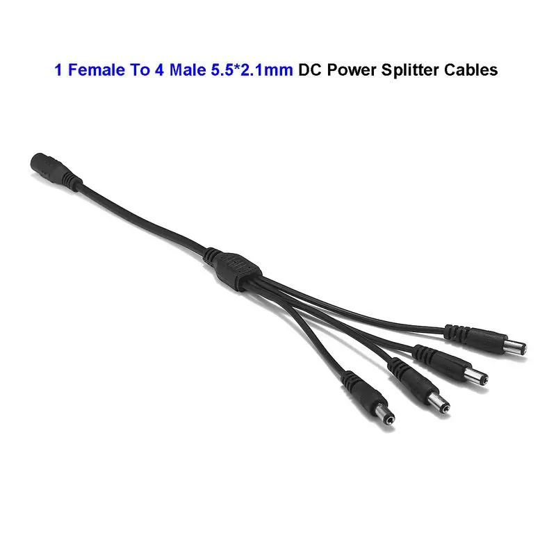 CCTV Camera DC 12V 5.5 x 2.1mm 1 To 2 3 4 Way Jack Connectors Splitter Power Extension Cable Wires For 5050 RGB LED Strip
CCTV Camera DC 12V 5.5 x 2.1mm 1 To 2 3 4 Way Jack Connectors Splitter Power Extension Cable Wires For 5050 RGB LED Strip