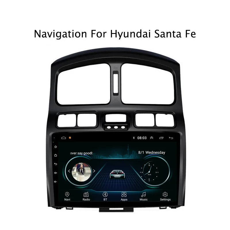 9 "2.5D IPS Android 8 1 автомобильный DVD GPS для Hyundai Santa Fe 2006 2007 2008 2009 2010 2011 2015 радио головное