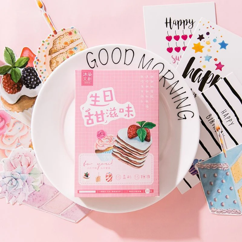 30 pcs/lot creative Happy birthday Card Postcard Birthday greeting card Letter Envelope Gift Card Set Message Card
30 pcs/lot creative Happy birthday Card Postcard Birthday greeting card Letter Envelope Gift Card Set Message Card