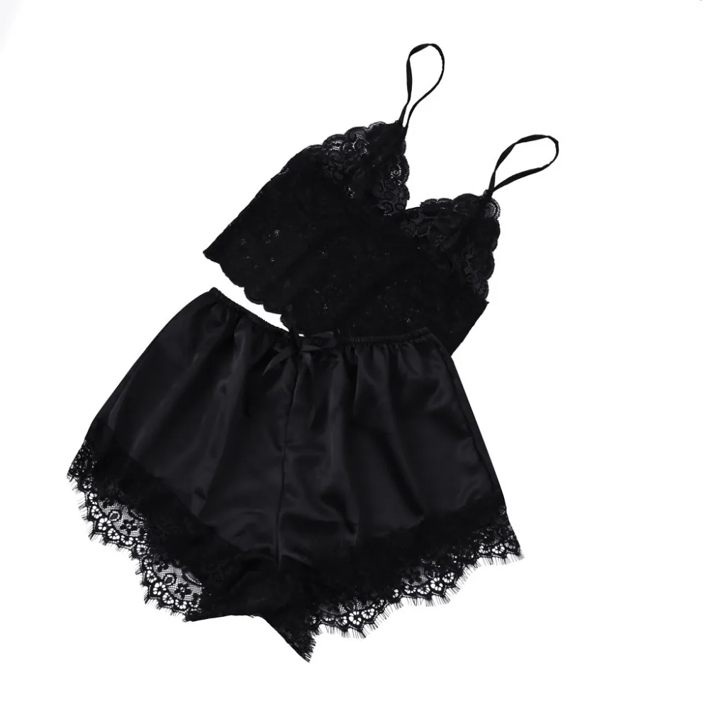 Silk Pajama Set Lace Sling V-Neck Satin Spaghetti Strap Clothes Summer Sleepwear New Women Pajamas Set Elegant pijama cetim #15
Silk Pajama Set Lace Sling V-Neck Satin Spaghetti Strap Clothes Summer Sleepwear New Women Pajamas Set Elegant pijama cetim #15