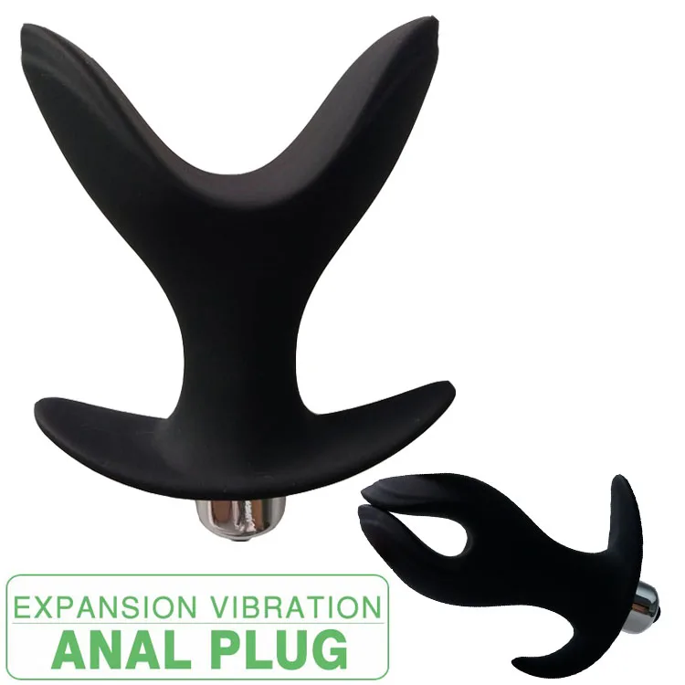 V port Function Anal Plug Vibrators Opening Butt Plug Silicone Anal Vibrator Sex Toys For Woman Men Gay Adult G-spot Stimulator