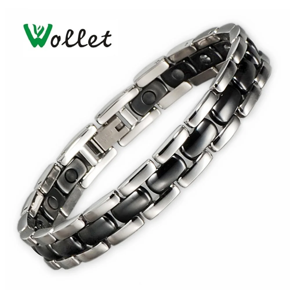 Wollet Jewelry Black or White Ceramic Metallic Stainless Steel Bracelets for Men Women Tourmaline Health Healing Energy
Wollet Jewelry Black or White Ceramic Metallic Stainless Steel Bracelets for Men Women Tourmaline Health Healing Energy