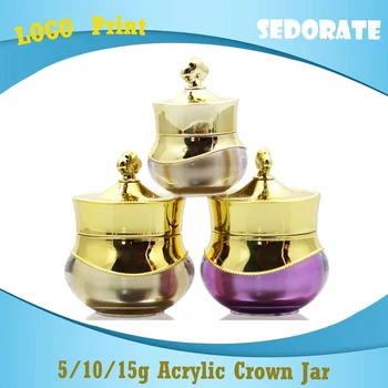 Sedorate 20 pcs/Lot Acrylic Jars For Cosmetic 5G 10G 15G Luxury Crown Cream Jars Makeup Refillable Container JXW010
Sedorate 20 pcs/Lot Acrylic Jars For Cosmetic 5G 10G 15G Luxury Crown Cream Jars Makeup Refillable Container JXW010