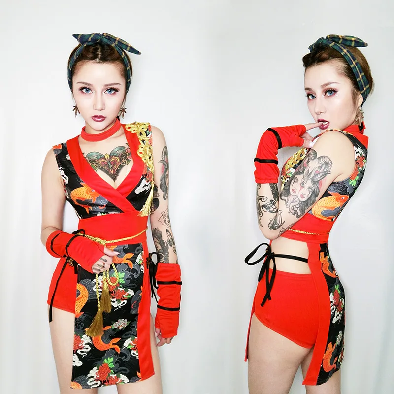 New Jazz Dance Costumes Women Adult Cheongsam Bar DJ Costume Club Dance Evening Show Ds Singer Dancer Clothing Set DQS1269
New Jazz Dance Costumes Women Adult Cheongsam Bar DJ Costume Club Dance Evening Show Ds Singer Dancer Clothing Set DQS1269