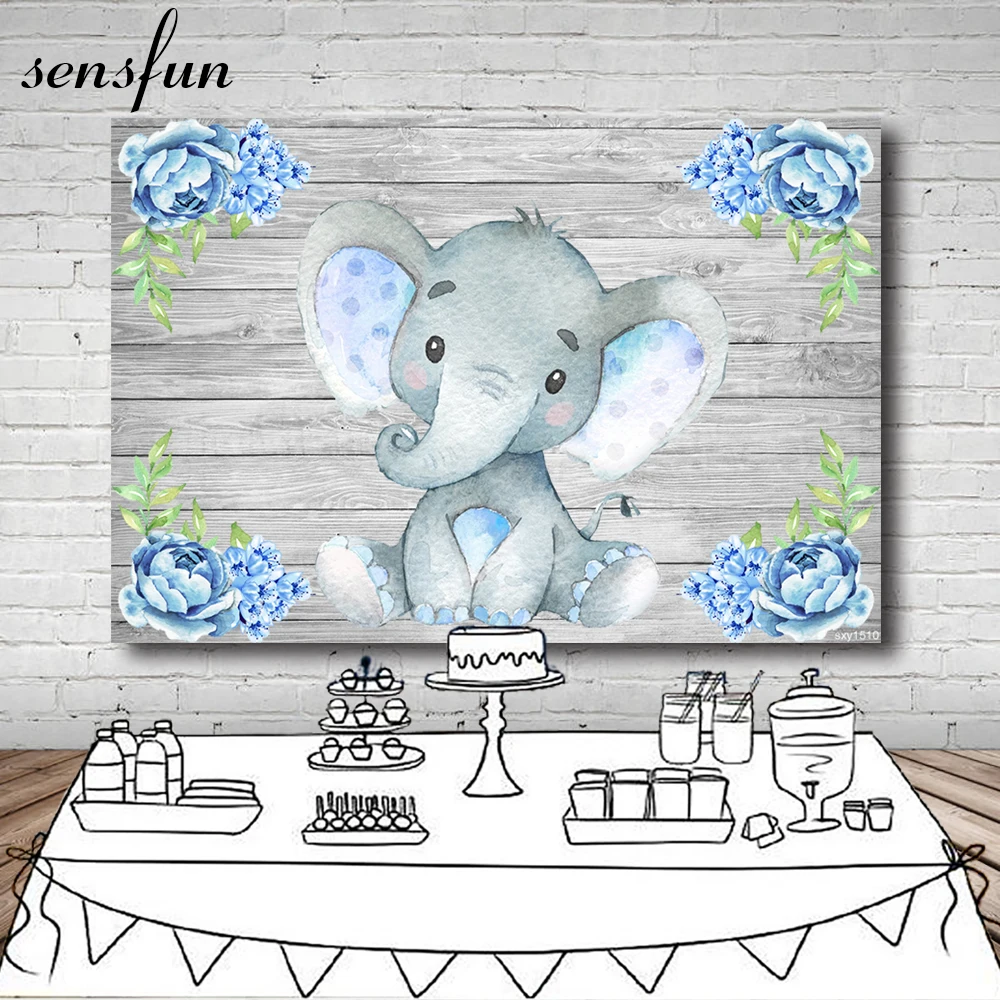 Sensfun Gray Wood Elephant Baby Shower Photography Backdrop Blue Flower Boys Newborn Birthday Party Backgrounds 7x5ft
Sensfun Gray Wood Elephant Baby Shower Photography Backdrop Blue Flower Boys Newborn Birthday Party Backgrounds 7x5ft