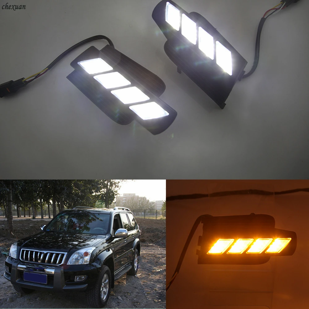 CSCSNL 1 set For Toyota Prado 120 Land cruiser LC120 FJ 120 2003-2009 LED DRL Daytime Running Lights with trun Yellow Signal
CSCSNL 1 set For Toyota Prado 120 Land cruiser LC120 FJ 120 2003-2009 LED DRL Daytime Running Lights with trun Yellow Signal