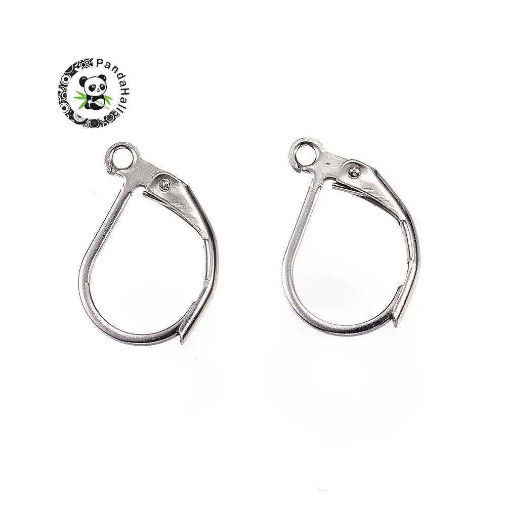 Pin 1x0.8mm UNICRAFTALE 80 Uds Pendiente de Aro Trasero para Hacer Pendientes DIY de 15x10x2 mm Pendientes Dorados de Palanca 304 Pendientes de Acero Inoxidable con Palanca de Lazo de 1.4 mm