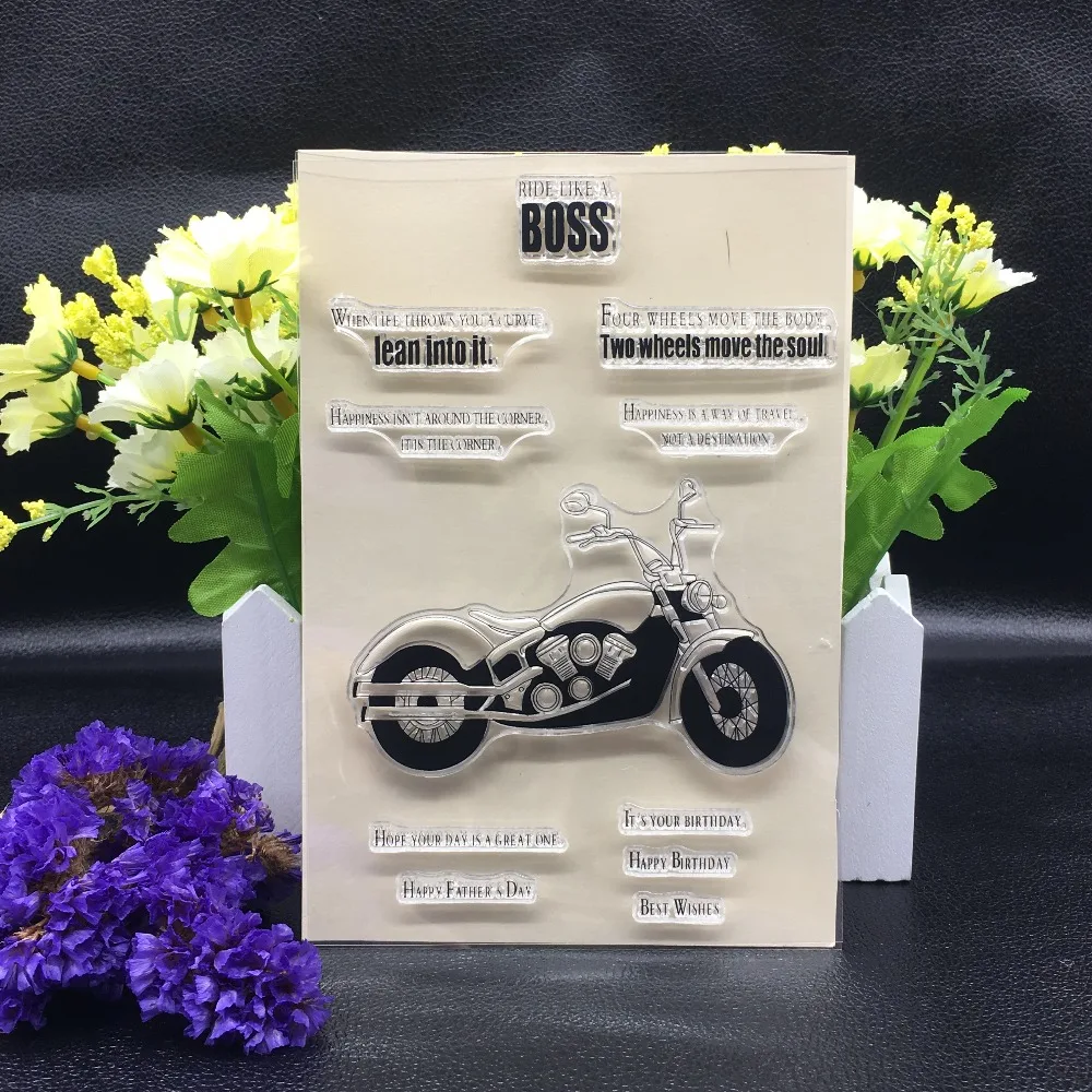 Motorcycle Transparent Clear Silicone Stamps for DIY Scrapbooking/Card Making/Kids Fun Decoration Supplies
Motorcycle Transparent Clear Silicone Stamps for DIY Scrapbooking/Card Making/Kids Fun Decoration Supplies