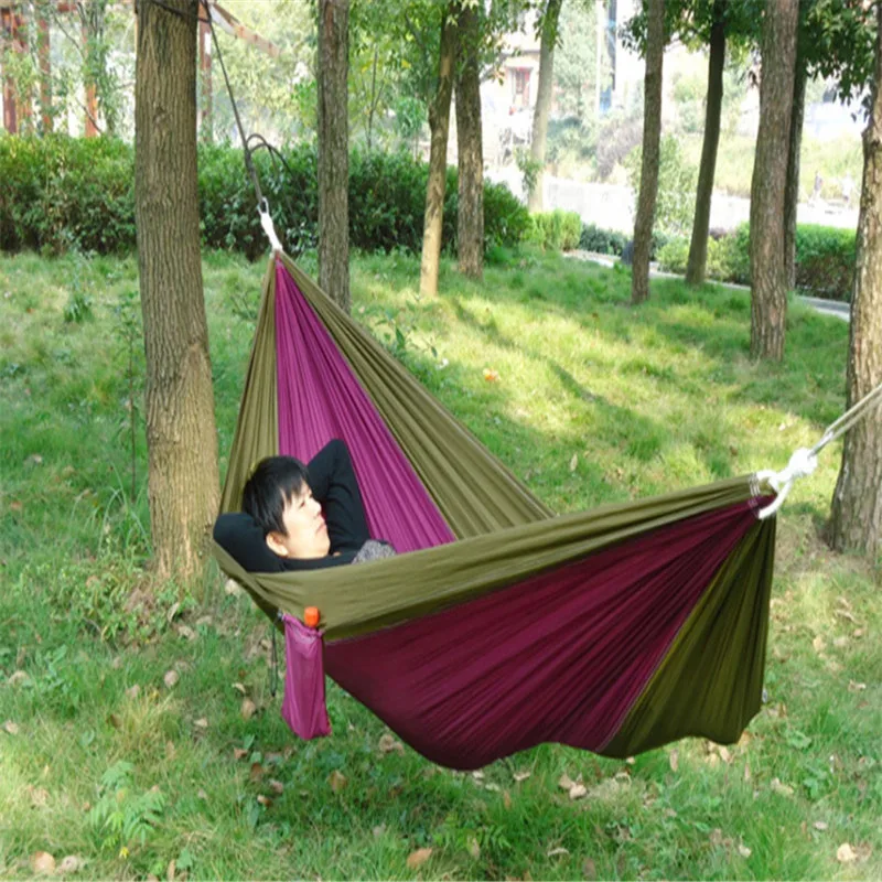 New Portable Outdoor Traveling Camping Parachute Nylon Fabric Hammock For Two Person 8 Colors Hamacas Al Aire Libre -35
New Portable Outdoor Traveling Camping Parachute Nylon Fabric Hammock For Two Person 8 Colors Hamacas Al Aire Libre -35
