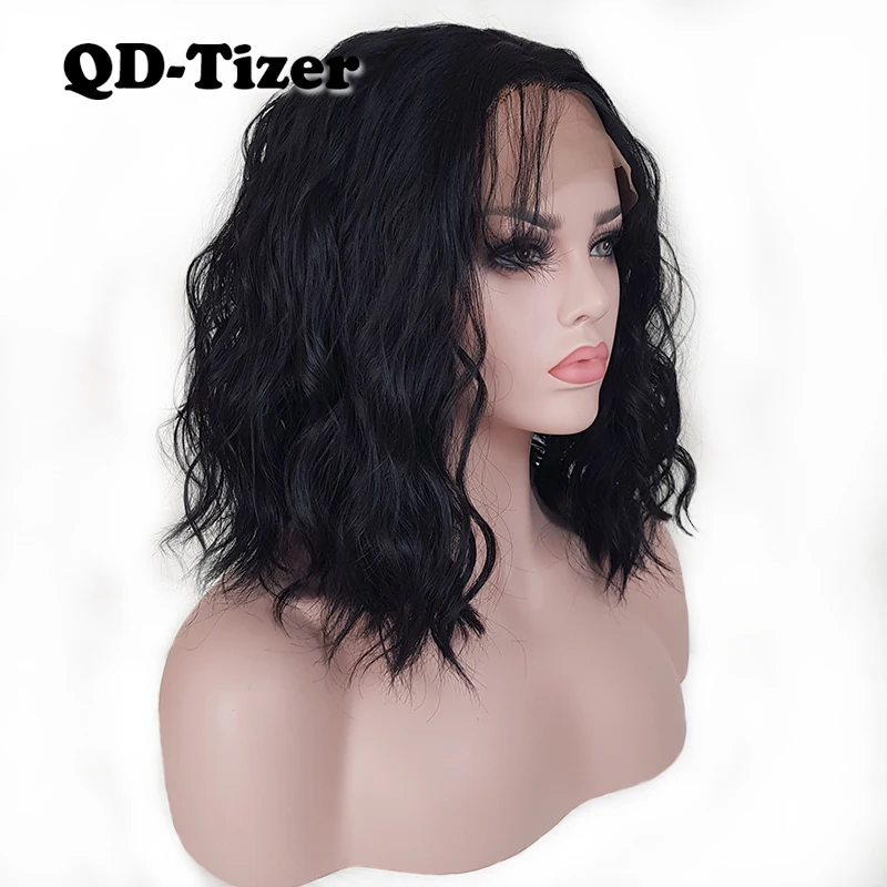QD-Tizer Black/Brown Color Loose Wave Synthetic Lace Front Wig Short Lob Hair Glueless with Baby Hair Lace Front Wigs for Women
QD-Tizer Black/Brown Color Loose Wave Synthetic Lace Front Wig Short Lob Hair Glueless with Baby Hair Lace Front Wigs for Women